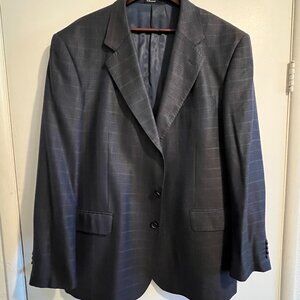 Mizanni Men's Blue / Black Plaid  Blazer - 44R